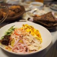 冷やし中華そばの夕食