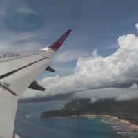 飛行機の羽が、邪魔だけど