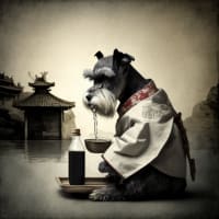 日本酒を飲む犬。AIってバカにできない
