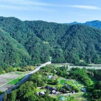 出産祝金目録贈呈＆雲根集落上空からの風景