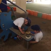 みどり　４歳児　戸外遊び・七夕製作