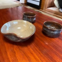 最近窯から出た抹茶茶碗と鉢