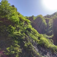 清津峡渓谷トンネルと飯山の新緑
