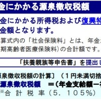 公的年金の源泉徴収額の確認