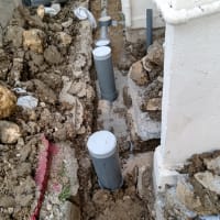 今日の気分は？リフォーム工事本下水道接続工事中RC造一戸建て。
