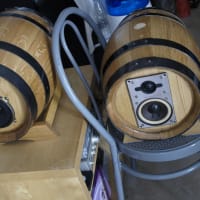 Aurex SS-S1Wユニットを組み込んだワイン樽波動スピーカー