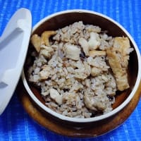 【07/13晩御飯】吉備高原鶏釜飯、今日で食べきるんだね：P