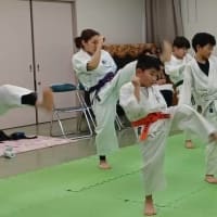 名古屋伝馬武道教室拳法会　昇段昇級審査に向けて頑張っています。
