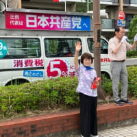 参院選3日目暑い中走る