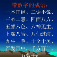 中国語　数字を使った成語の特徴