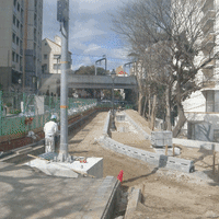手塚治虫記念館付近、荒神川改修工事