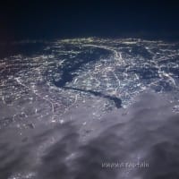 1月13日撮影　夜　雨の成田空港～東京上空の夜景