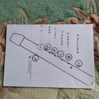 新たなる尺八、紀正、尺八、E管の穴そのままドレミ吹きに変えた。