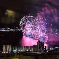 琵琶湖の花火をテレビで見た。