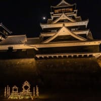 熊本城と月食