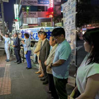６月２１日　本日は都議会議員選挙最終日９日目を迎えました