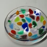 ガラスフュージングの豆皿と歯周病検査
