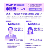 今日１６日、松村議員団長が代表質問