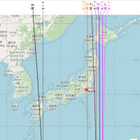 6月21日　太陽蟹座移動＝夏至　の地図