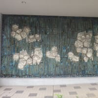 アジサイの壁画