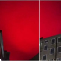 【動画あり】「血の色」の中国の夜空、曰く「王朝の終焉」