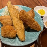 人気アジフライ専門店「タジマモリ」の超☆アジフライ定食＋タケノコ＆長ナス＆ホタテフライ！