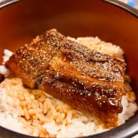 鰻丼の夕食
