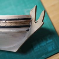 木製帆船模型製作【第２回外板を張る（５）】