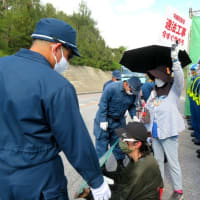 辺野古ゲート前抗議行動と埋め立て工事の状況