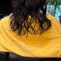 妻と娘の髪にパーマをかけました