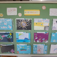 子ども達の作品で教室が華やかです！
