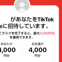 TikTok liteの招待キャンペーンで安全に4,000円分のポイントをもらう方法　運用方法追記しました