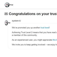 【RCJ Forum】Congratulations on your trust level promotion!