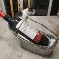 竹でできたワインボトルホルダー　パニエ