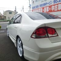マニュアル(M/T)のシビックは移植作業を終えてタイヤを交換して間もなく完成へ！