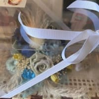 お花を受け取りに　・・・ recieving beautiful preserved flowers