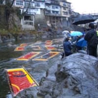 郡上八幡　鯉のぼり寒ざらし