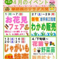 4月イベントカレンダー＆定休日のお知らせ