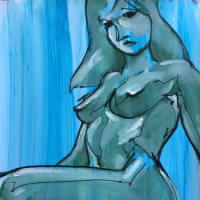 #nude #femaile #casein base #oil paints #laxuary pose