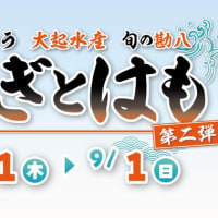 回転情報～大起水産回転寿司さん、「旬の勘八 うなぎとはも」第二弾