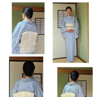 暑いので迷いましたが、絽の着物で出張着付に伺いました。