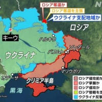 ウクライナ　　支配地域を拡大しているものの、迫力を欠いたロシア軍夏攻勢