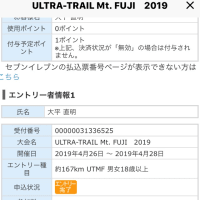 【UTMF】ULTRA-TRAIL Mt.FUJI 2019