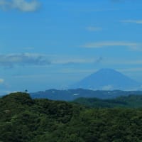 ちば眺望１００景の内の「三条大塚山」から夏の富士山を望む