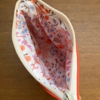 インド刺繍リボンのファスナーミニポーチ
