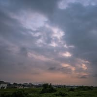 7月4日(金) 暗闇散歩-おぼろ太陽の日の出
