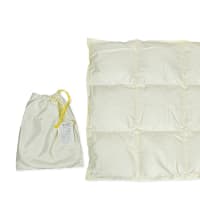 羽毛クォーターケット 75×100cmダウンケット巾着袋つき、フランス産ホワイトダウン93％使用