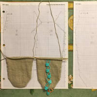 マジックループで爪先から編む靴下　両足同時編み（夏用）５足目　その２