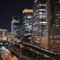 夜の東京駅と中央線快速