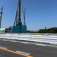 名古屋－一宮線（旧国道22号線）の新川橋架け替え工事の様子